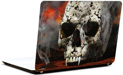 

Pics And You Superhero Themed 005 Skull With Fumes Vinyl Laptop Skin (3M/Avery Bubble Free Vinyl, Matte Laminated, 15 x 10 inches)- LSHR005 Vinyl Laptop Decal 15.6