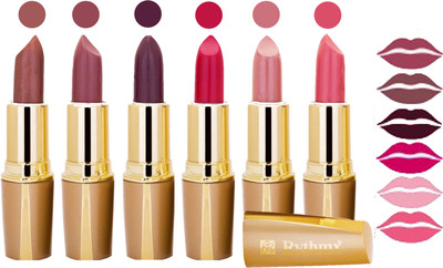 

Rythmx Creamy Shining Lipstick For Women Regular Use (Set Of 6 Pcs) 19(Cirap Brown, Mauve, Egg Plant Purple, Magenta Pink, Peach, Rospberry, 24 g)