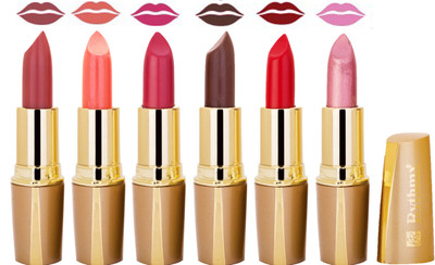 

Rythmx Creamy Shining Lipstick For Women Regular Use (Set Of 6 Pcs) 47(Wine, Brick Pink, Dark Purple, Coffee Brown, Tomato Red, Lavender Pink, 24 g)