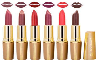 

Rythmx Creamy Shining Lipstick For Women Regular Use (Set Of 6 Pcs) 76(Mauve, Light Brown, Cherry Red, Light Brown, Deep Orange, Coffee Brown)
