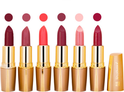 

Rythmx Creamy Shining Lipstick For Women Regular Use (Set Of 6 Pcs) 16(Mauve, Peach, Cherry Shimmar, Dark Purple, Magenta, Deep Orange)