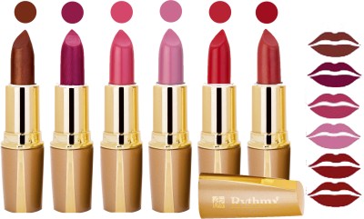 

Rythmx Creamy Shining Lipstick For Women Regular Use (Set Of 6 Pcs) 29(Pecan Mauve, Magenta, Rose, Tomato Red, Cherry Red, 24 g)