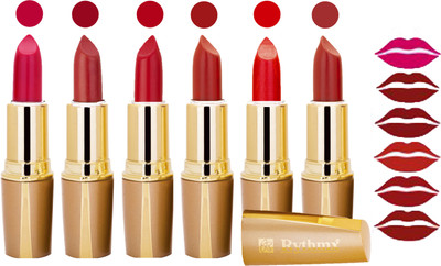 

Rythmx Creamy Shining Lipstick For Women Regular Use (Set Of 6 Pcs) 49(Magenta Pink, Cherry Red, Tomato Red, Orange Red, Chili Red, Maroon, 24 g)