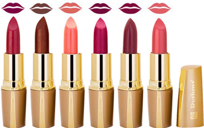 Rythmx Creamy Shining Lipstick For Women Regular Use (Set Of 6 Pcs) 55(Cherry Simmar, Brown, Brick Pink, Magnata, Metallic Coffee, Crimsom, 24 g)