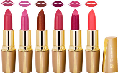 

Rythmx Creamy Shining Lipstick For Women Regular Use (Set Of 6 Pcs) 72(Dark Purple, Purple, Coffee Brown, Magenta, Rose, Deep Orange, 24 g)