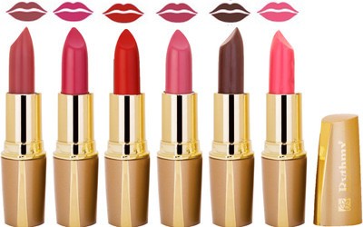 

Rythmx Creamy Shining Lipstick For Women Regular Use (Set Of 6 Pcs) 46(Wine, Dark Purple, Orange Red, Light Crimsom, Coffee Brown, Rospberry)