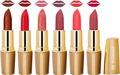 

Rythmx Creamy Shining Lipstick For Women Regular Use (Set Of 6 Pcs) 31(Pecan Mauve, Tomato Red, Sangeria, Mauve, Deep Orange, Wine, 24 g)