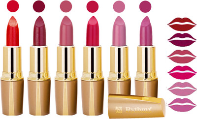 

Rythmx Creamy Shining Lipstick For Women Regular Use (Set Of 6 Pcs) 48(Chili Red, Cherry Shimmar, Light Crimsom, Magenta Pink, Plum Purple, Purple, 24 g)