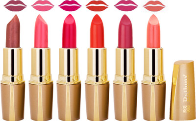 

Rythmx Creamy Shining Lipstick For Women Regular Use (Set Of 6 Pcs) 25(Cirap, Magenta Pink, Raspberry, Orange, Dark Purple, Brick Pink, 24 g)
