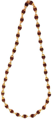 Eshopee 5 Mukhi Rudraksha Mala One Gram Gold-plated Plated Alloy Chain