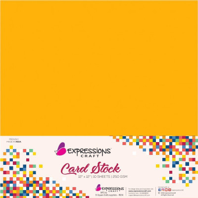 

Expressions Craft Stamps Cardstock Plain 12X12 Multipurpose Paper(Set of 1, Yellow)