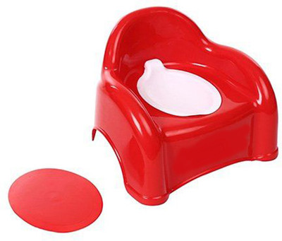 

IndusBay Potty training chair Baby potty Seat with removable bowl & lid - Red Potty Box(Red)