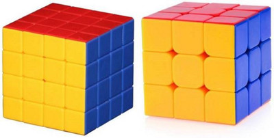 

Vortex Toys Stickerless Magic Rubik Cube Puzzle Combo(3x3x3 & 4x4x4x4) (2 Pieces)(2 Pieces)