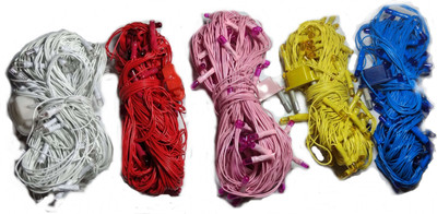 

LES 393 inch White, Blue, Green, Yellow, Red, Pink Rice Lights(Pack of 5)