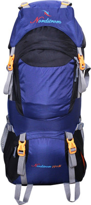 

NORDSTROM 0109 Climate Proof Mountain/Hiking/trekking/Campaign /Backpack 75 Ltrs Navy Blue & Black with Padded Laptop Sleeve & Rain Cover Rucksack - 75 L(Multicolor)