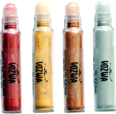 

Vozwa shining Face and Eye Roll On Shimmer Powder (4 in 1 ) (Marron, Silver, Golden, Copper)(Marron, Silver, Golden, Copper)