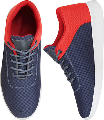 

MOU Double Shade Sporty Casuals Canvas Shoes For Men(Grey, Red