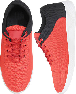 

MOU Double Shade Sporty Casuals Canvas Shoes For Men(Red, Black