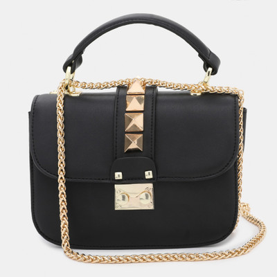 

Cara Mia Women Black PU Sling Bag