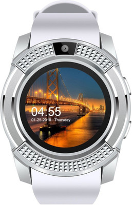 

Life Like V8 BLUETOOTH WITH SIM CARD & SD CARD SUPPORT WHITE Smartwatch(White Strap Regular)