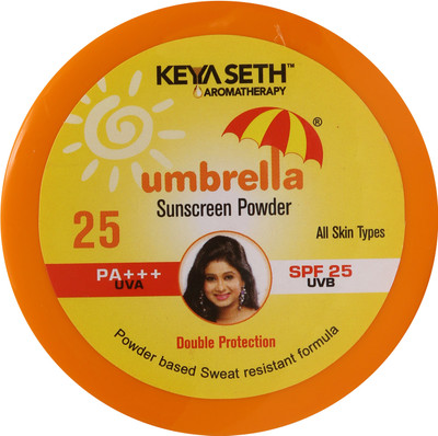 

Keya Seth Aromatherapy Umbrella Sunscreen Powder SPF 25 & PA+++ 50g - SPF 25 PA+++(50 g)