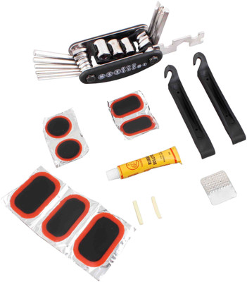 

Asraw Bicycle puncture repair Kit With Foldable Mini tool set Cycling Bicycle repair kit