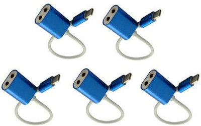 

OLECTRA Elite Series USB 3.1 type C headphone Spliter (Blue) USB 3.1 USB Type C Male to Dual 3.5mm Female Earphone AUX Audio Splitter Adapter Cable USB Cable(Blue)