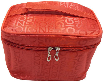 

RK Brands Designer Folding Portable Bright Red Multiple Compartments Travel Makeup Vanity Box(Bright Red)