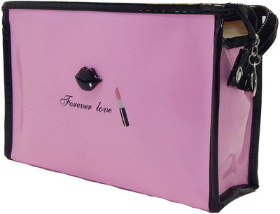 

RK Brands Love Forever Beautiful Pink Shining PVC portable Makeup Vanity Box(Baby Pink)