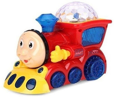 

Baby Tintin Bump and Go Musical Engine Train with 4D Light And Sound For Toy For Kids(Multicolor)