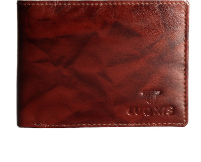 

LUQXIS Men Brown Genuine Leather Wallet(3 Card Slots)