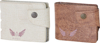 

Martell Men White Artificial Leather Wallet(2 Card Slots), Brown