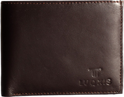 

LUQXIS Men Brown Genuine Leather Wallet(3 Card Slots)