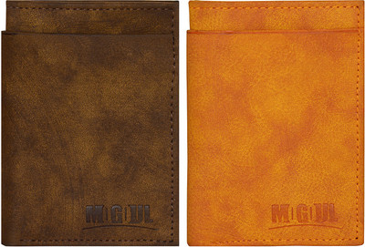 

Mogoul Men Brown, Tan Genuine Leather Wallet(7 Card Slots), Brwntanpucw201807