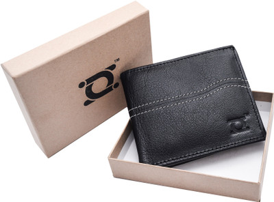

DWEILS Men Black Genuine Leather Wallet(3 Card Slots)