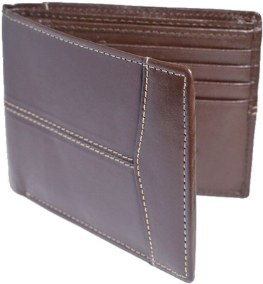 

NUKAICHAU Men Brown Genuine Leather Wallet(11 Card Slots)
