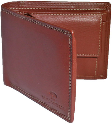 

NUKAICHAU Men Brown Genuine Leather Wallet(9 Card Slots)