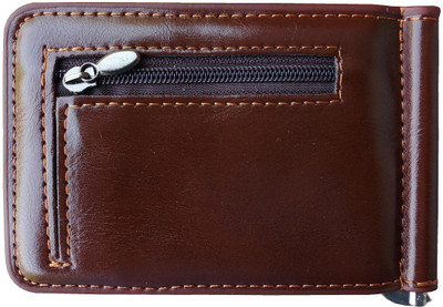 

HEENA FASHION Men Brown Artificial Leather Money Clip(1 Card Slot)
