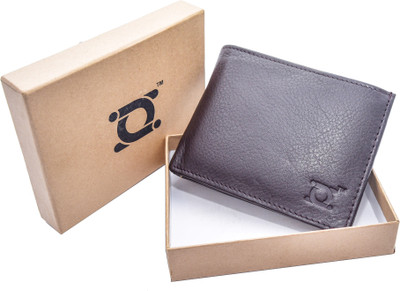 DWEILS Men Brown Genuine Leather Wallet(6 Card Slots)