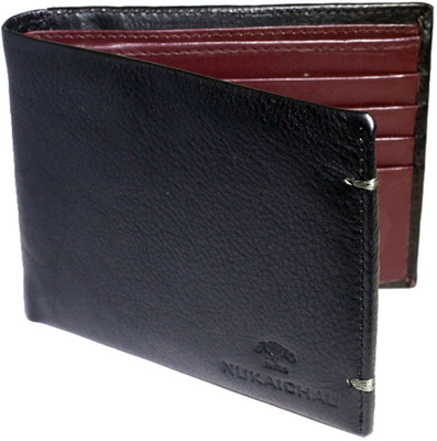 

NUKAICHAU Men Black Genuine Leather Wallet(10 Card Slots)