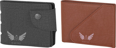 

Martell Men Grey Artificial Leather Wallet(2 Card Slots), Brown