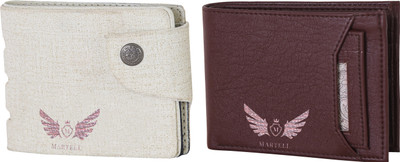 

Martell Men White Artificial Leather Wallet(2 Card Slots), Brown