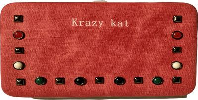 

Fashion Catz Women Red Denim Wrist Wallet(8 Card Slots)