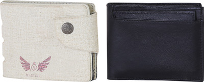 

Martell Men White Artificial Leather Wallet(2 Card Slots), Black