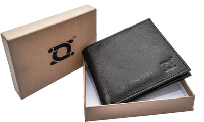 

DWEILS Men Black Genuine Leather Wallet(4 Card Slots)