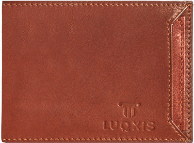 

LUQXIS Men Brown Genuine Leather Wallet(3 Card Slots), Tan
