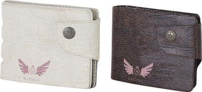 

Martell Men White Artificial Leather Wallet(2 Card Slots), Brown