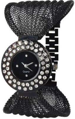 

VK SALES Black Color Chain Watch - For Girls