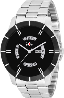 

Gesture 1212- Black Day And Date Chain Watch - For Men