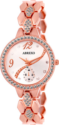 

Abrexo Abx08043-RG ROSEGOLD Exclusive Designer Studded Series Watch - For Women